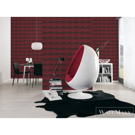 AS CREATION Only Borders 36862-1 vörös rózsa mintás modern bordűr