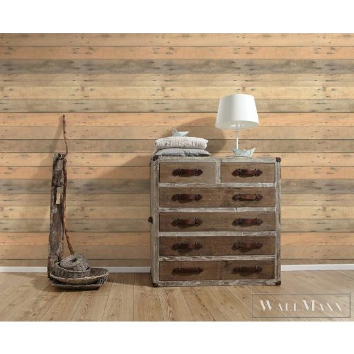 AS CREATION 36870-1 vízszintes osztású deszka mintás tapéta