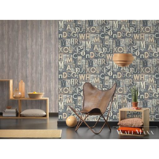 AS CREATION 36871-2 fa-betűmozaik mintás tapéta