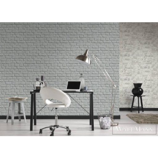 AS CREATION 36912-4 3d hatású szürke téglamintás tapéta