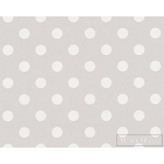 AS CREATION 36934-2 szürke-fehér pöttyös tapéta