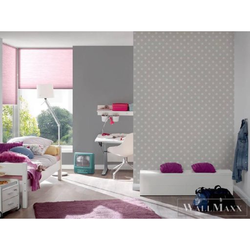 AS CREATION 36934-2 szürke-fehér pöttyös tapéta