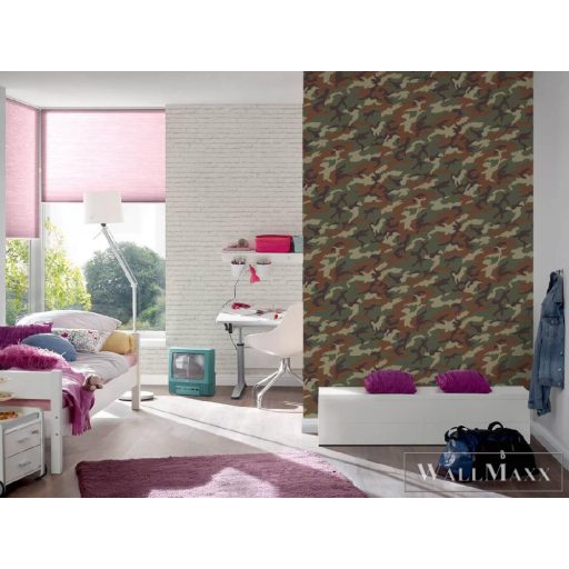 AS CREATION 3694-06 terepszínű tapéta minta