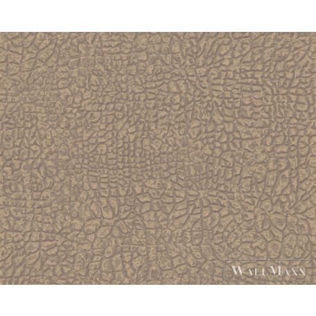 AS CREATION 36970-1 bőrhatású tapéta, taupe, szürke,minimális arany