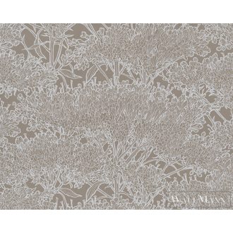   AS CREATION 36972-1 sűrű növényvilág grafika, szürke és metall effekt