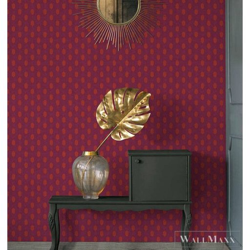 AS CREATION 36973-1 letisztult klasszikus minta,piros-lila-narancs színárnyalatok