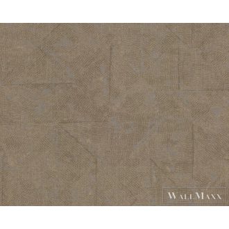   AS CREATION 36974-8 barna színhatású tapéta_metál fémes hatású díszítéssel