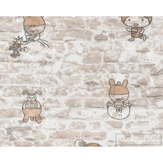 AS CREATION 36987-3 barna tégla, gyerekmintával