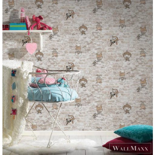 AS CREATION 36987-3 barna tégla, gyerekmintával