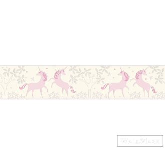   AS CREATION Only Borders 36990-1 pink egyszarvú mintás ifjúsági bordűr