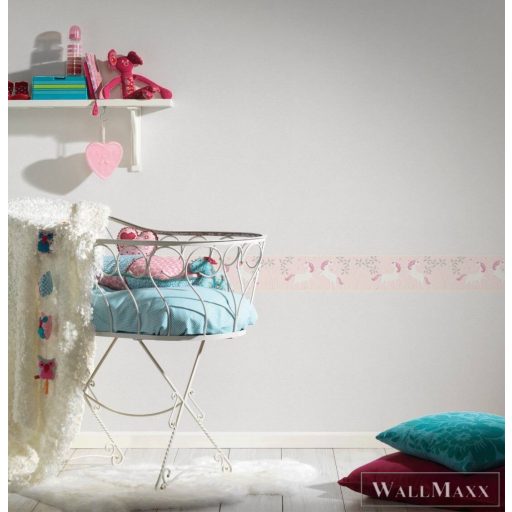 AS CREATION Only Borders 36990-3 pink egyszarvú mintás ifjúsági bordűr