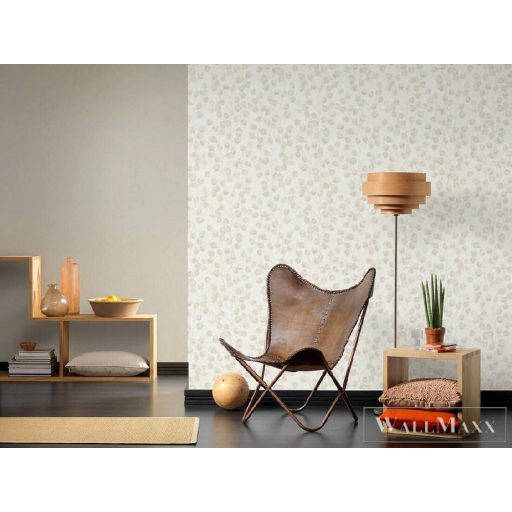 AS CREATION 37005-3 beige-krém árnyalatú levelek