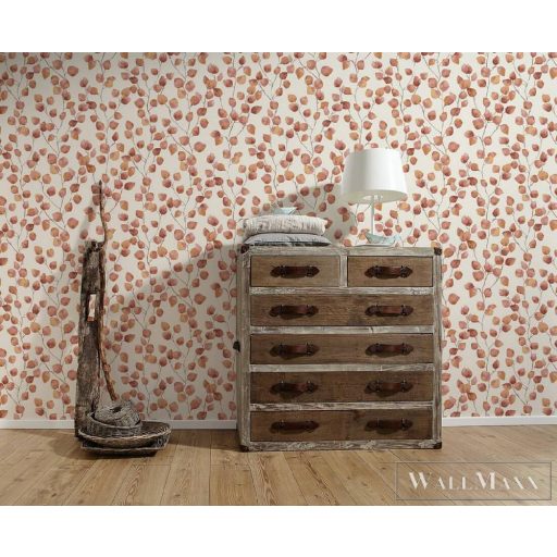 AS CREATION 37044-3 tégla-piros futó levélkék