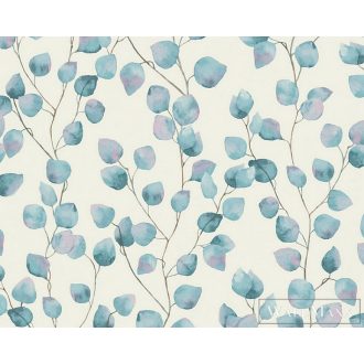   AS CREATION 37044-4 kék és világos lila futó falevélkék