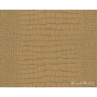   AS CREATION 3710-10 aranybarna színhatású kígyőbőr minta