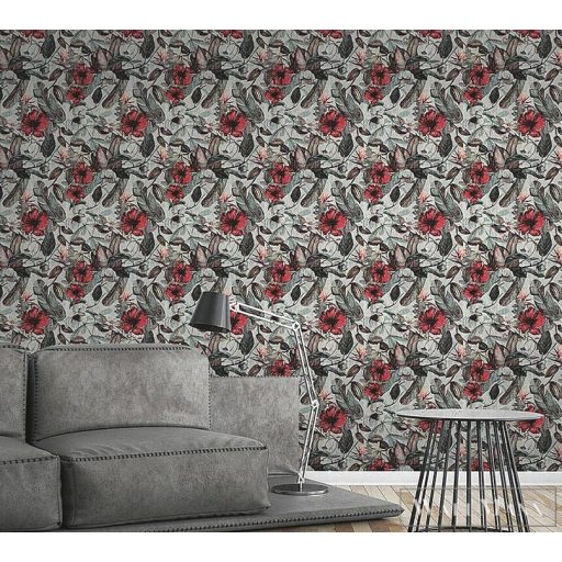 AS CREATION 37216-1 élénk színes ,kissé elmosódott virágminták