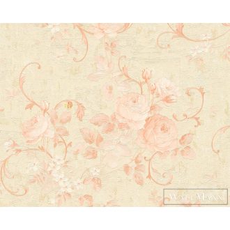  AS CREATION ROMANTICO 2022 37224-1 KRÉMSZÍNŰ VIRÁGOS TAPÉTA