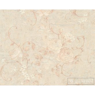 AS CREATION ROMANTICO 2022 37224-2 BÉZS VIRÁGOS TAPÉTA