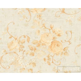 AS CREATION ROMANTICO 2022 37224-3 BÉZS VIRÁGOS TAPÉTA