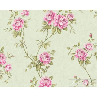 AS CREATION ROMANTICO 2022 37226-4 ZÖLD VIRÁGOS TAPÉTA