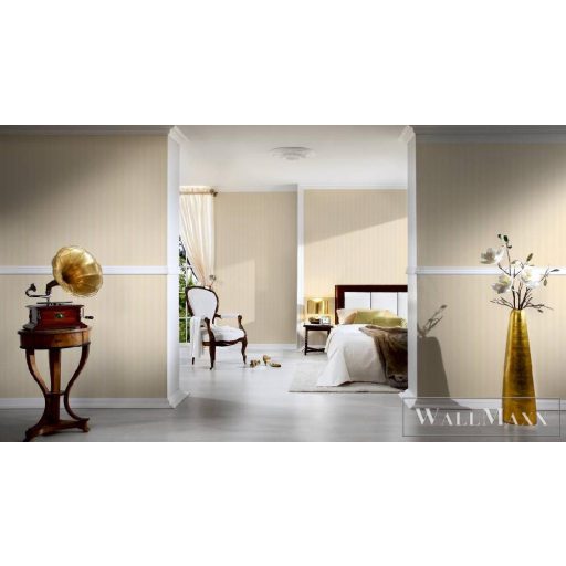 AS CREATION ROMANTICO 2022 37227-2 KRÉMSZÍNŰ CSÍKOS TAPÉTA