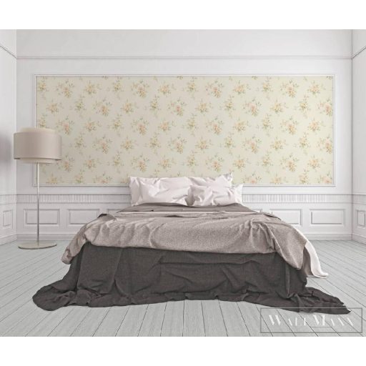 AS CREATION ROMANTICO 2022 3723-07 KRÉMSZÍNŰ VIRÁGOS TAPÉTA