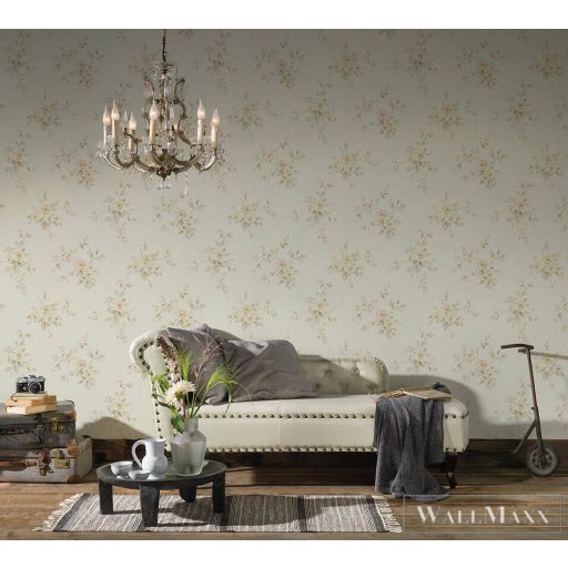 AS CREATION ROMANTICO 2022 3723-38 BÉZS VIRÁGOS TAPÉTA