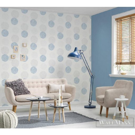 AS CREATION Blooming 37264-2 kék,szürke színárnyalatok