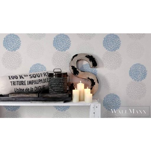 AS CREATION Blooming 37264-2 kék,szürke színárnyalatok