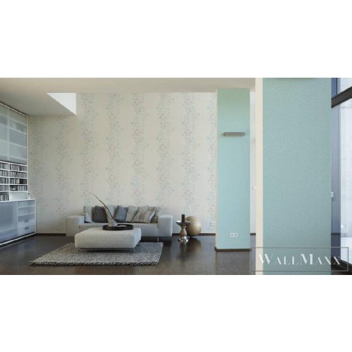 AS CREATION 37266-2 kék, rózsaszín, szürke virágminta