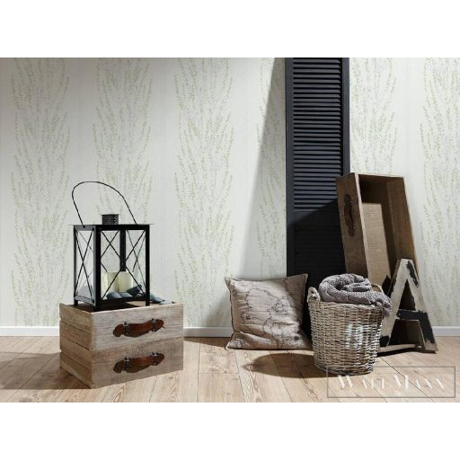 AS CREATION 37267-2 tört fehér, szürke-metál, zöld színárnyalatok