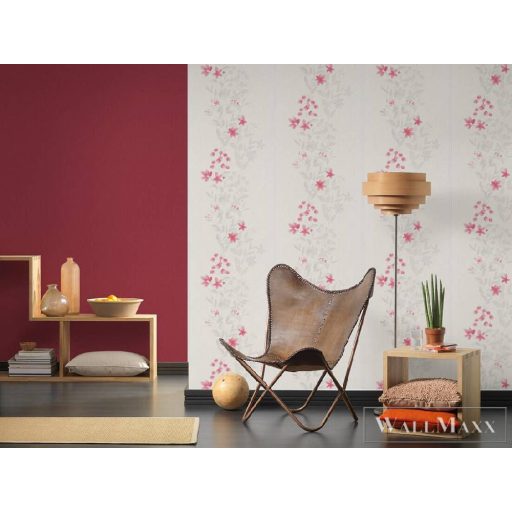 AS CREATION Blooming 37268-7 bordó-piros színárnyalat