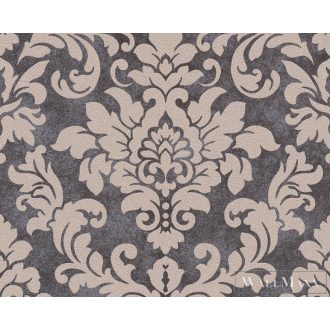   AS CREATION 37270-4 szürke árnyalatú háttér, fémes felületi díszítés