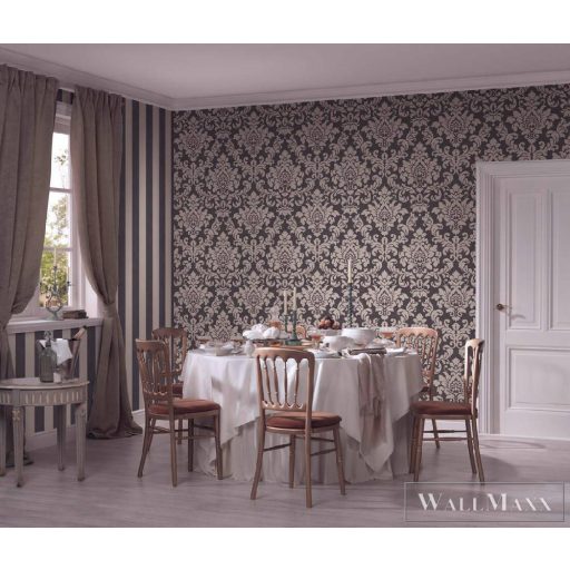 AS CREATION 37270-4 szürke árnyalatú háttér, fémes felületi díszítés