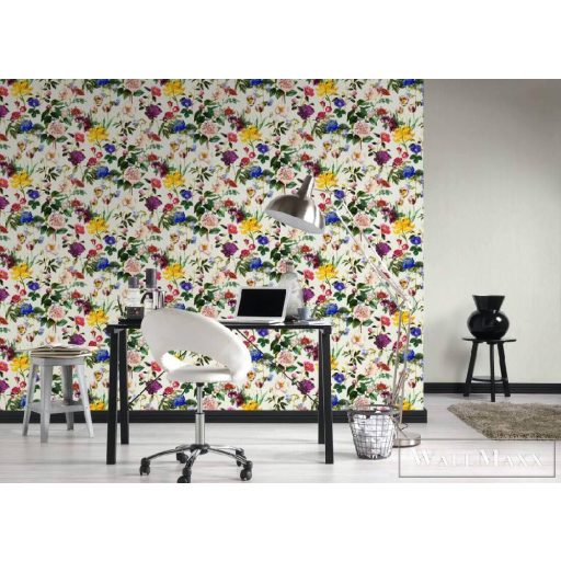 AS CREATION 37336-1 színes virágok vegyesen