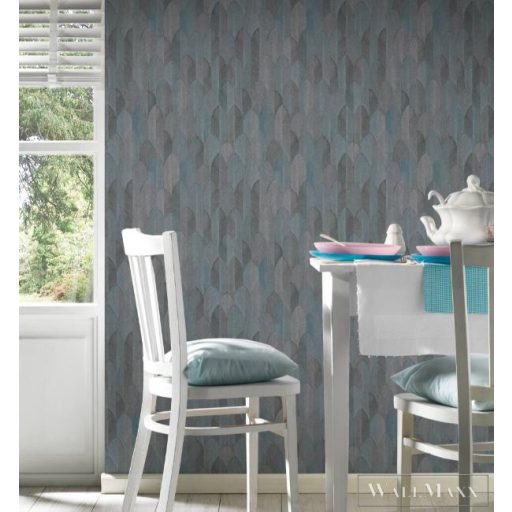 AS CREATION SUMATRA 2022 37373-3 TAPÉTA fekete kék szürke ezüst