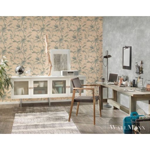 AS CREATION SUMATRA 2022 37376-1 TAPÉTA ZÖLD narancs