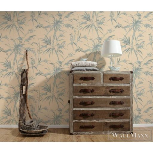 AS CREATION SUMATRA 2022 37376-1 TAPÉTA ZÖLD narancs