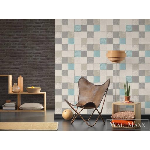 AS CREATION 37406-1 türkíz;szürke;krém színárnyalatok