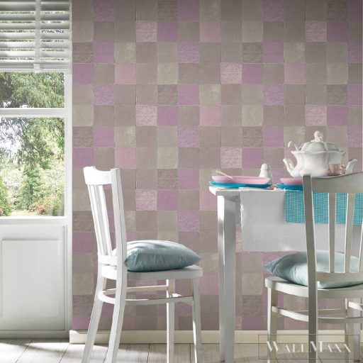 AS CREATION 37406-2 rusztikus négyzetes kerámia minta