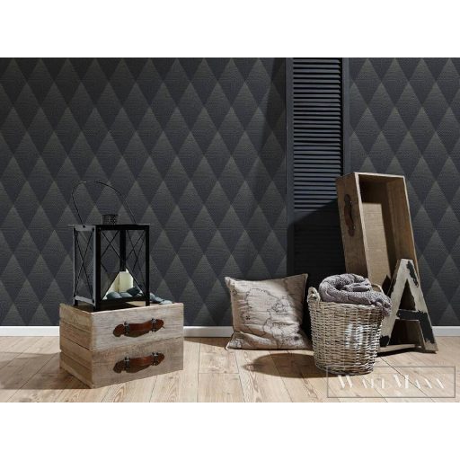 AS-Creation 37419-3 szürke árnyalatú rombusz mintás tapéta