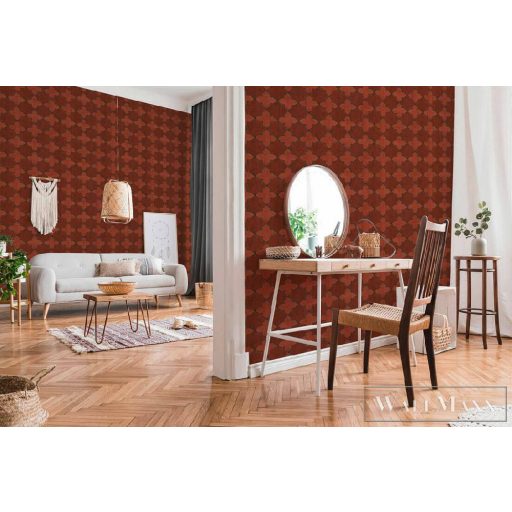 AS CREATION 37421-1 arab mozaik minta bordó-piros