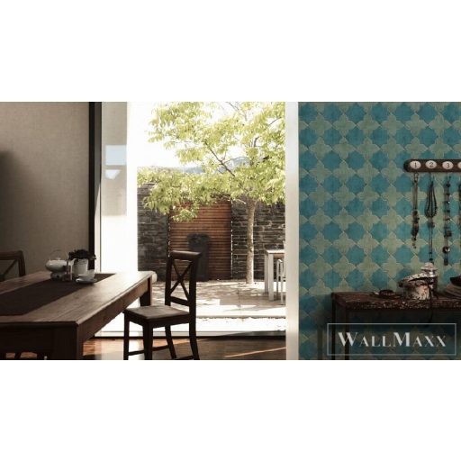 AS CREATION 37421-4 kékes árnyalatú arab mozaik csempe minta