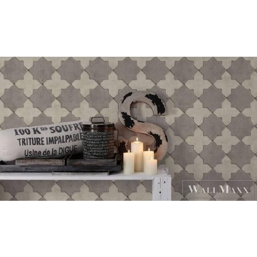 AS CREATION 37421-5 szürke-tört fehér mozaik hatású tapéta