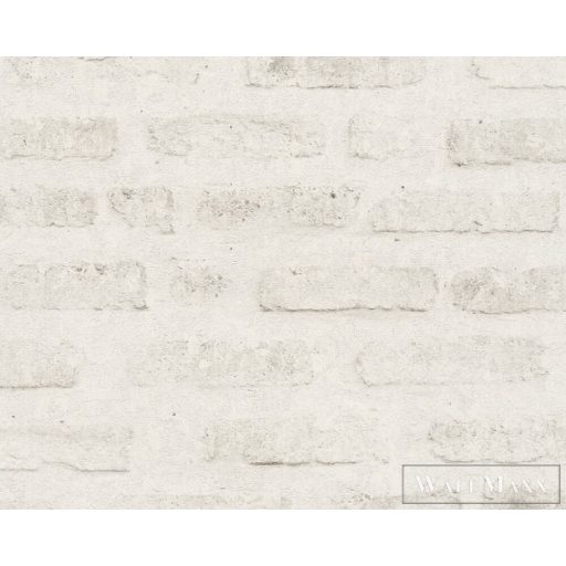AS CREATION 37422-2 szürke-fehér kő-tégla mintás tapéta
