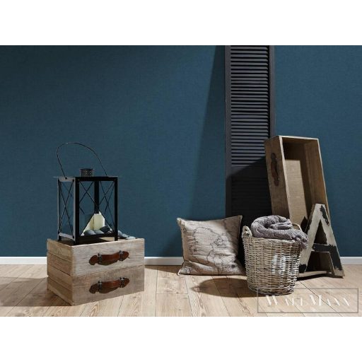 AS CREATION 37431-5 kékes zöld uni egyszínű tapéta