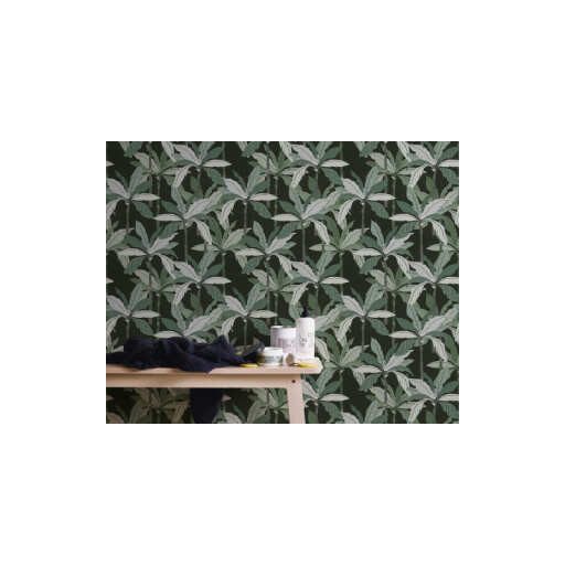 AS CREATION GEO NORDIC 2023 37530-3 FEKETE LEVELES TAPÉTA