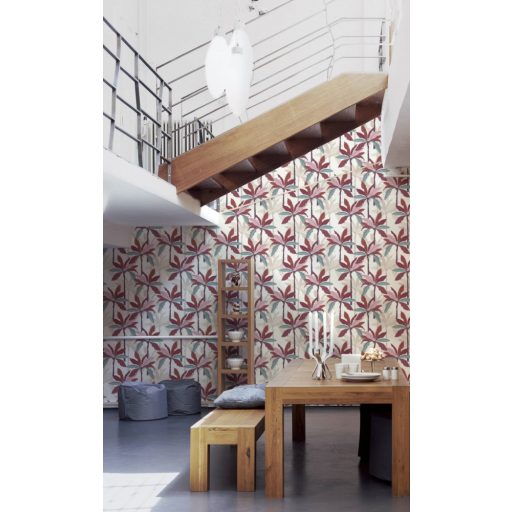 AS CREATION GEO NORDIC 2023 37530-4 BORDÓ LEVELES TAPÉTA