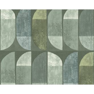 AS CREATION GEO NORDIC 2023 37531-2 ZÖLD GRAFIKAI TAPÉTA