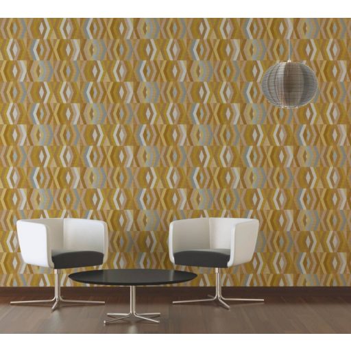 AS CREATION GEO NORDIC 2023 37533-3 NARANCSSÁRGA GRAFIKAI TAPÉTA